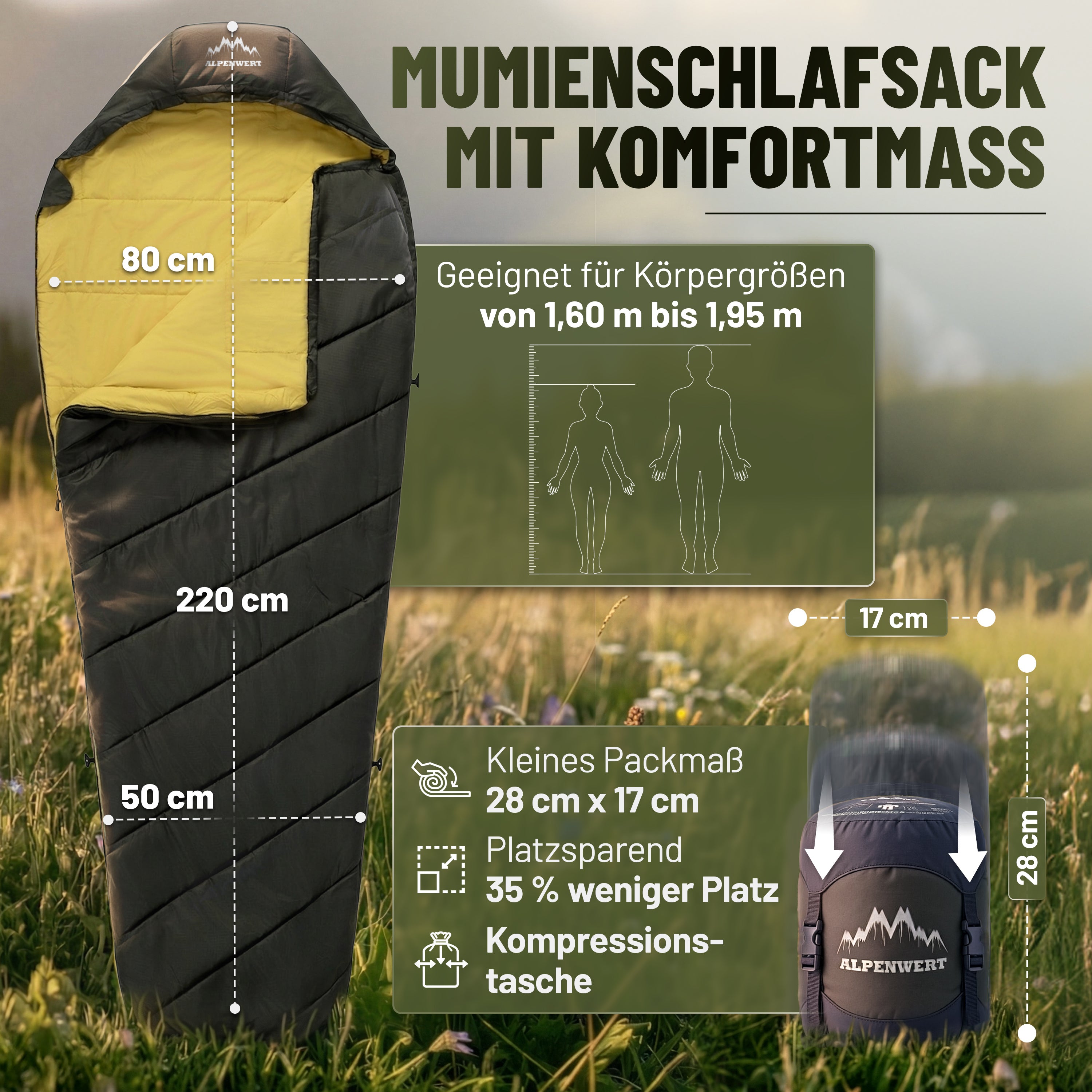 alpenwert-sommerschlafsack-nur-880-g image 2