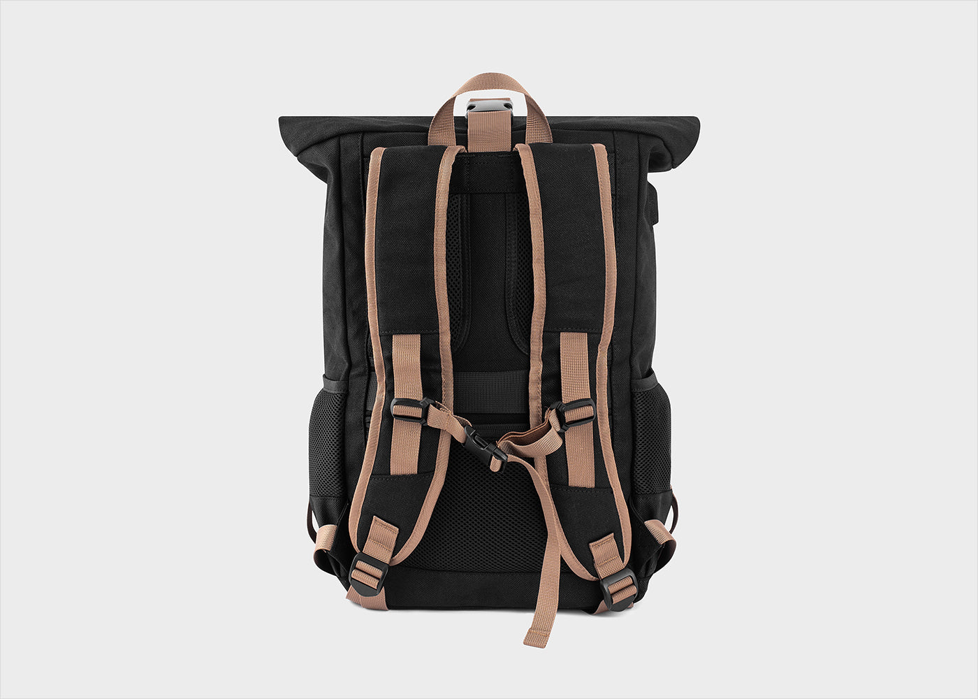 8000kicks-everyday-hanf-rolltop-rucksack-18-30l-schwarz-mit-laptopfach image 3