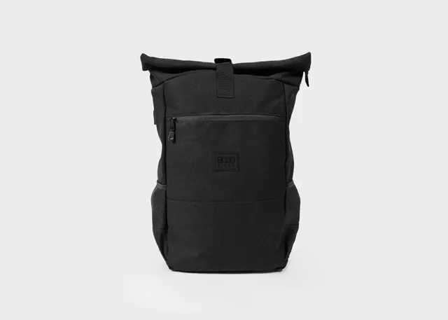 8000kicks-everyday-hemp-rolltop-rucksack-full-black-18-30l image 1