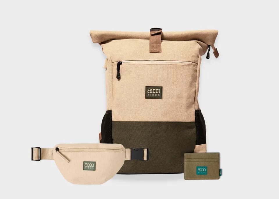 8000kicks-everyday-hemp-rolltop-rucksack-kit image 1