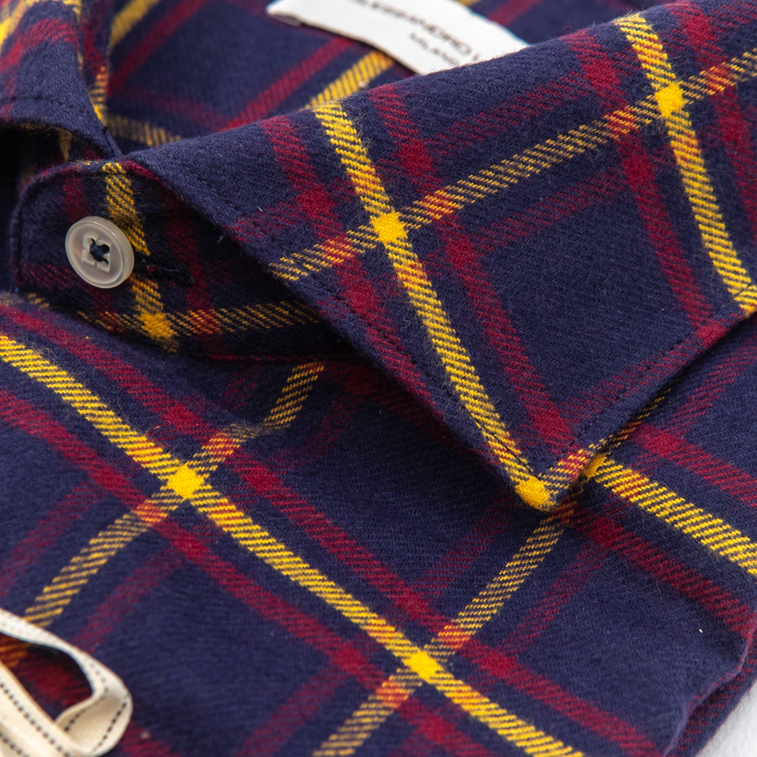 alessandro-lamura-camicia-scozzese-blu-bordeaux-herren-flanell-karohemd image 3