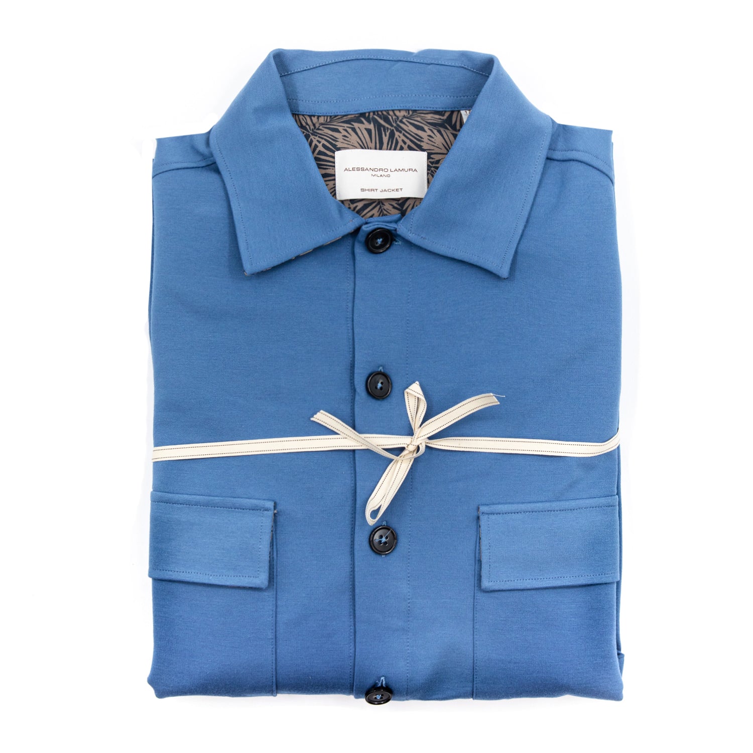 alessandro-lamura-shirt-jacket-blu-herren-overshirt-aus-technischem-stretch image 2