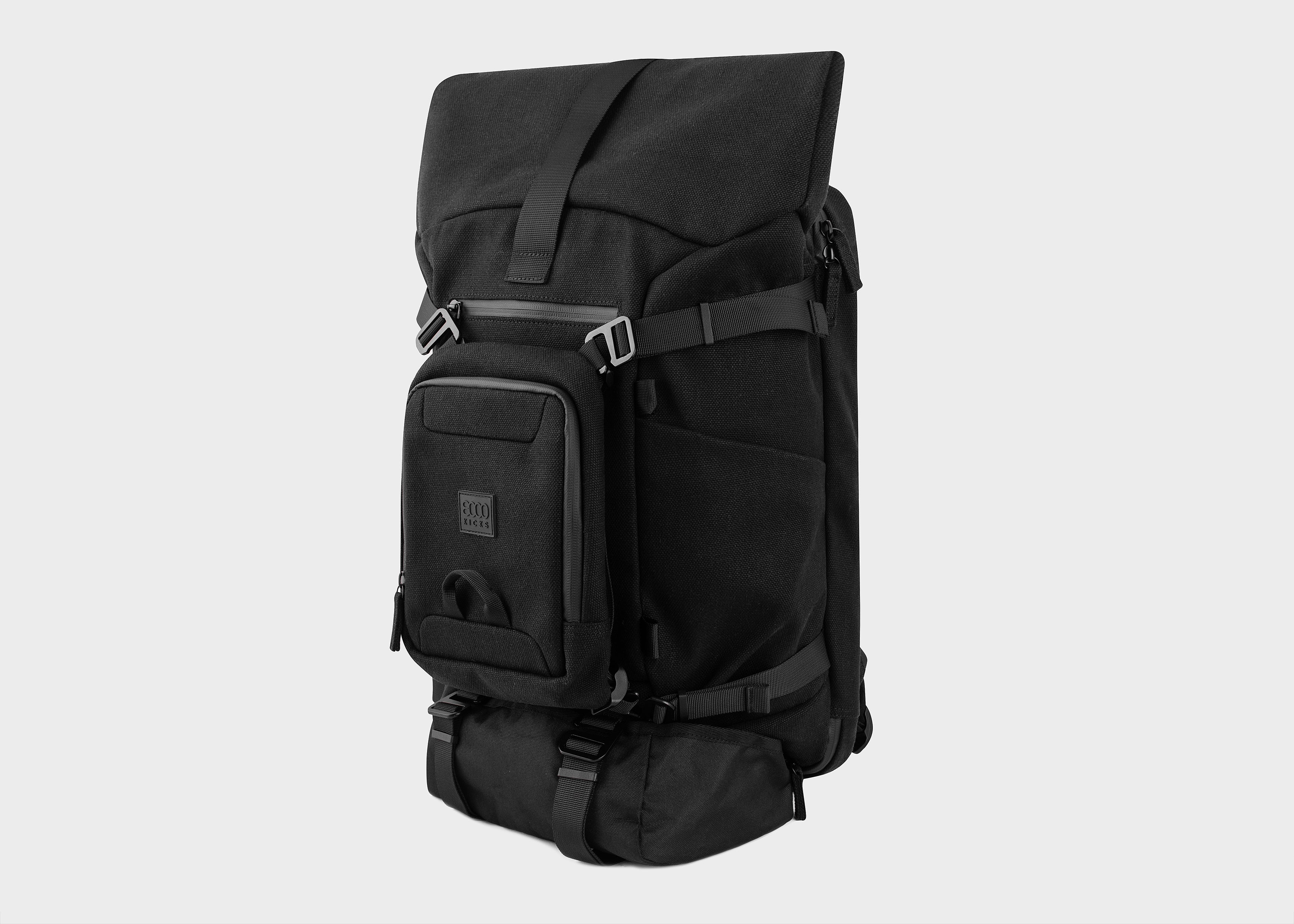 8000kicks-nomad-hanf-rolltop-rucksack-20-45l-full-black-wasserabweisend image 4