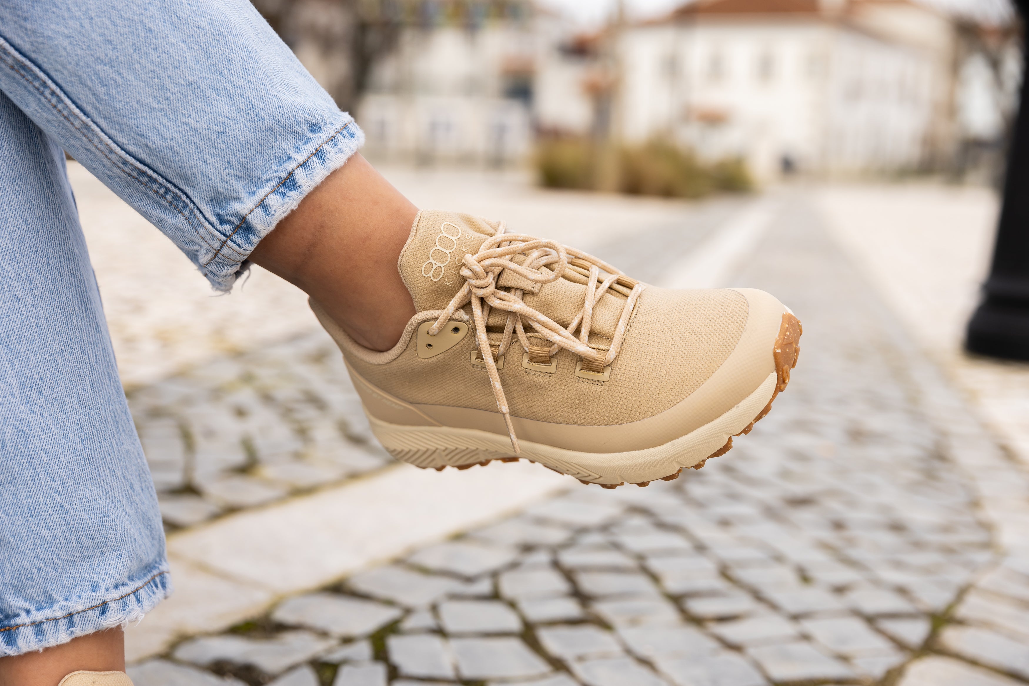 8000kicks-trekker-damen-wasserdichter-hanf-sneaker-beige image 7