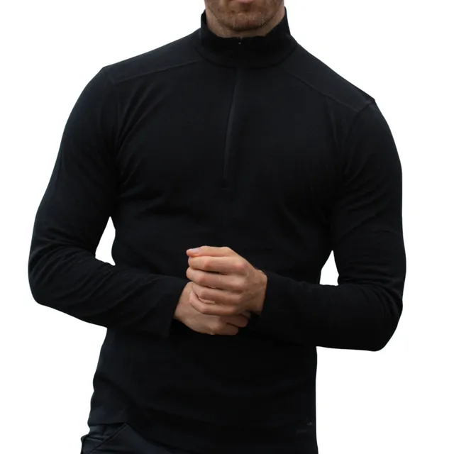 alpenwert-langarmshirt-herren-100-merino-mit-zip image 1