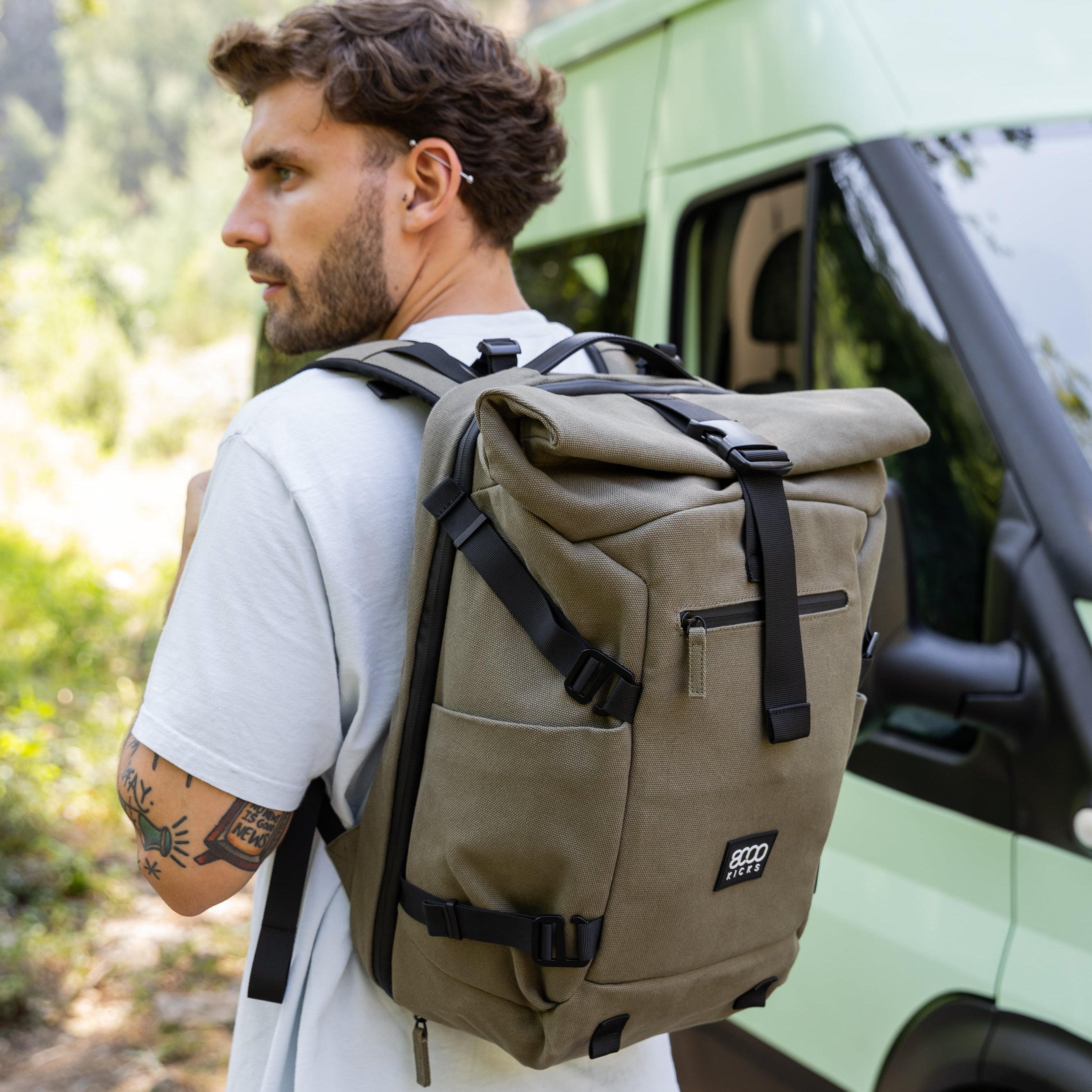 8000kicks-nomad-hanf-rucksack-dark-green-20-45l-rolltop image 7