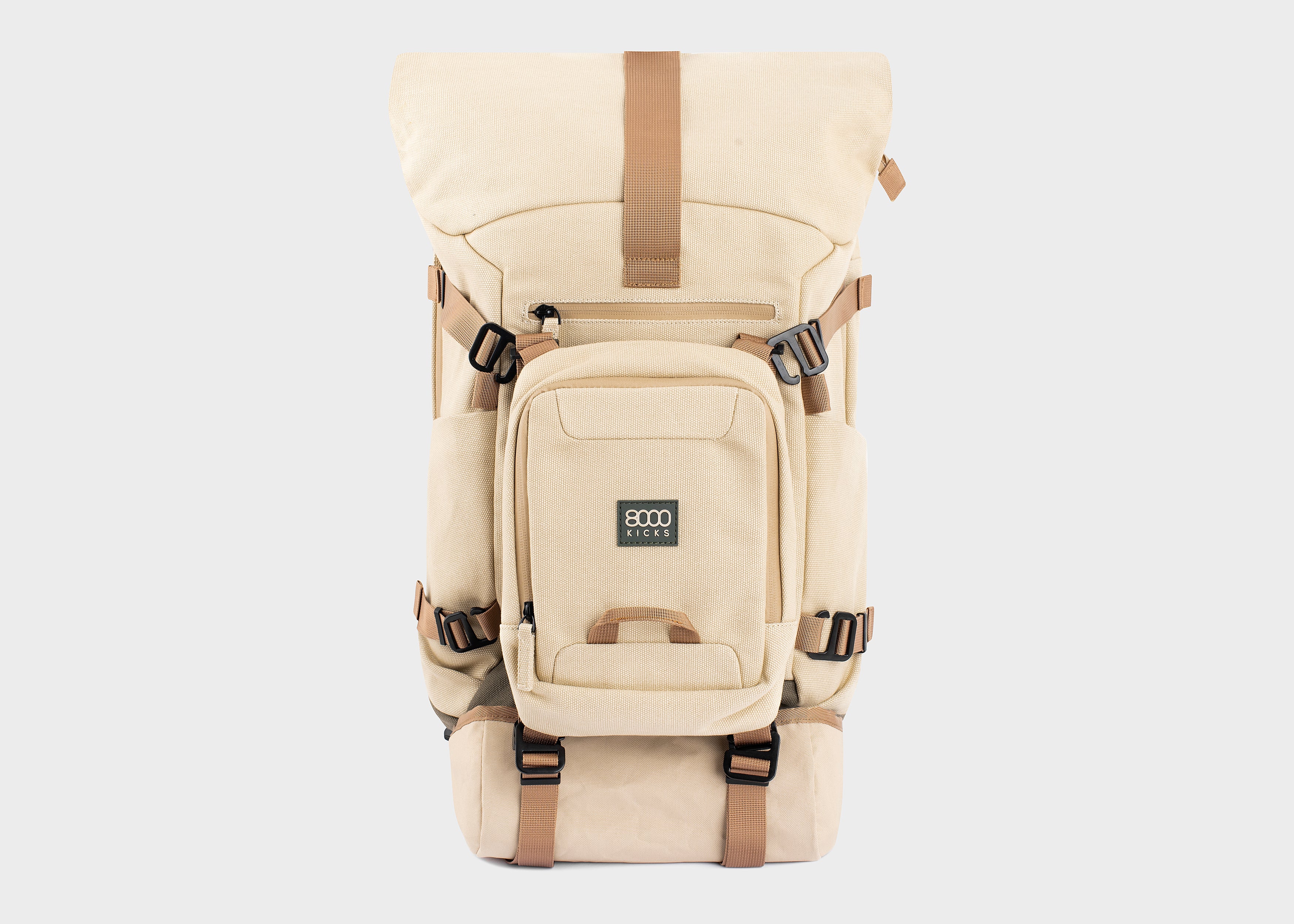 8000kicks-nomad-hanf-rolltop-rucksack-20-45l-beige-gr-n-wasserabweisend image 4