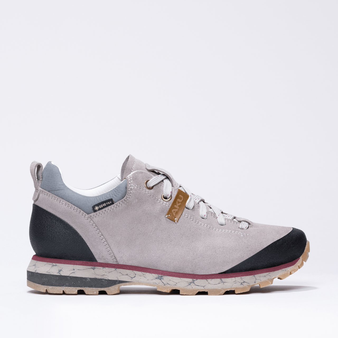 aku-bellamont-iv-suede-gtx-ws-damen-freizeitschuh-grigio-bordeaux image 2