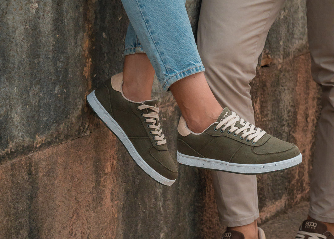 8000kicks-seeker-sneaker-damen-dark-green-hanf-sneaker image 7