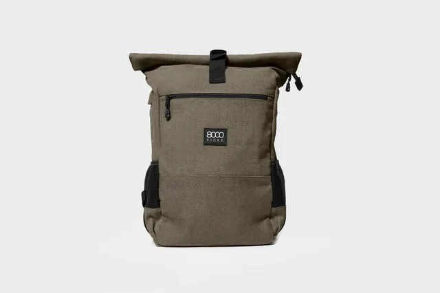 8000kicks-everyday-hemp-rolltop-rucksack-18-30l-dark-green image 1