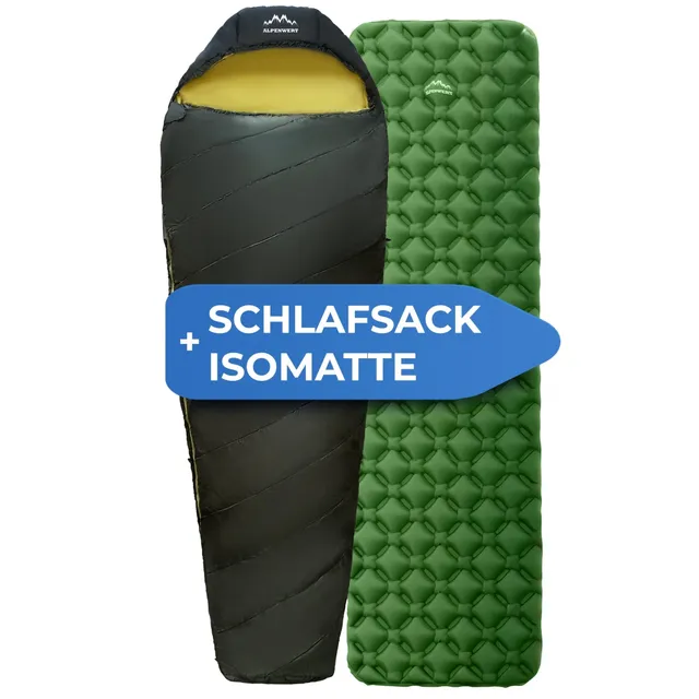 alpenwert-schlafsack-isomatte-sparbundle-sommer image 1