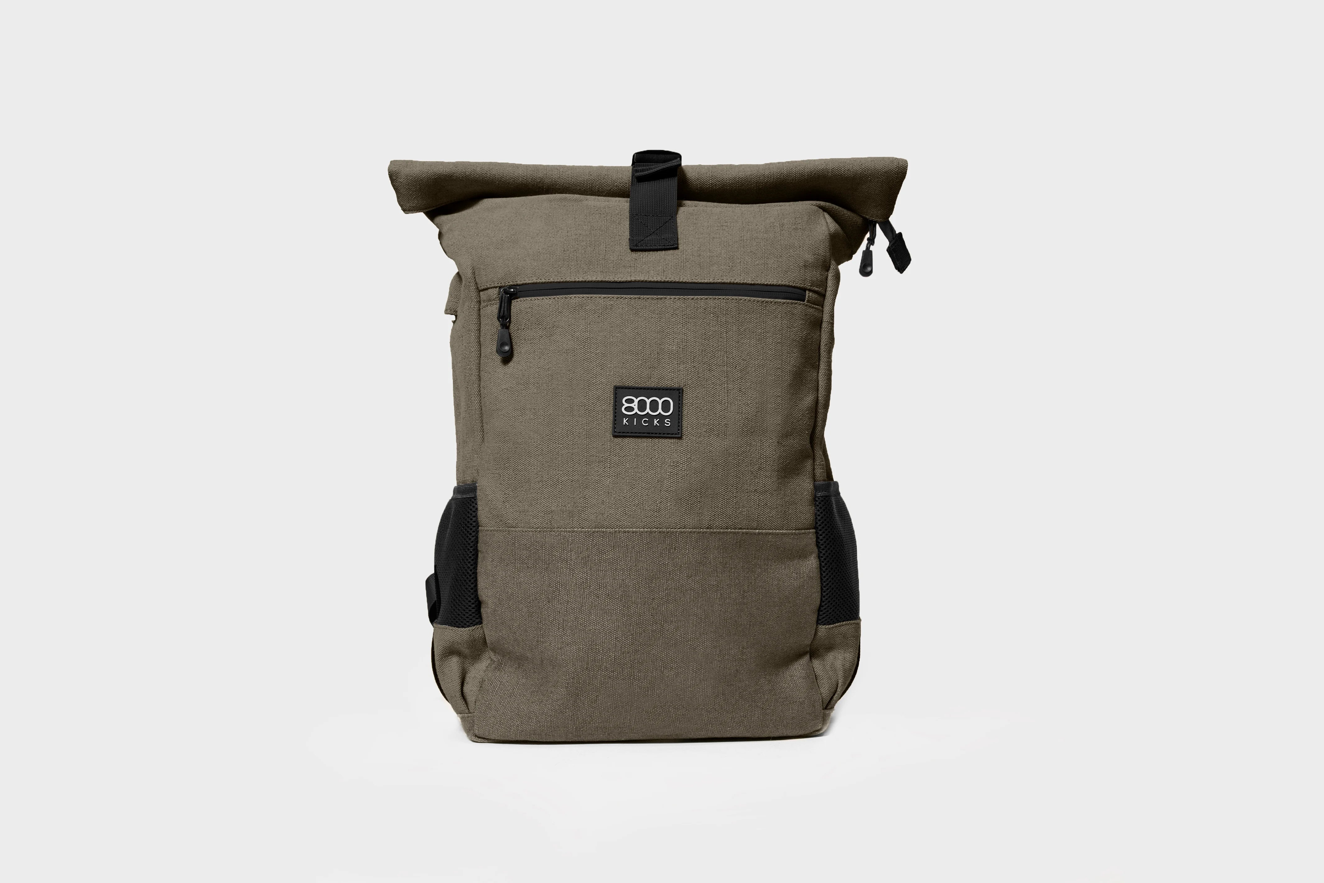 8000kicks-everyday-hemp-rolltop-rucksack-18-30l-dark-green image 1