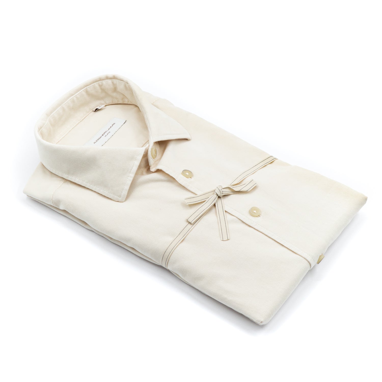 alessandro-lamura-camicia-velluto-a-coste-panna-herren-cord-hemd image 1