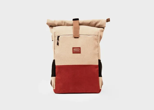 8000kicks-everyday-hanf-rucksack-beige-red-18-30l-mit-usb image 1