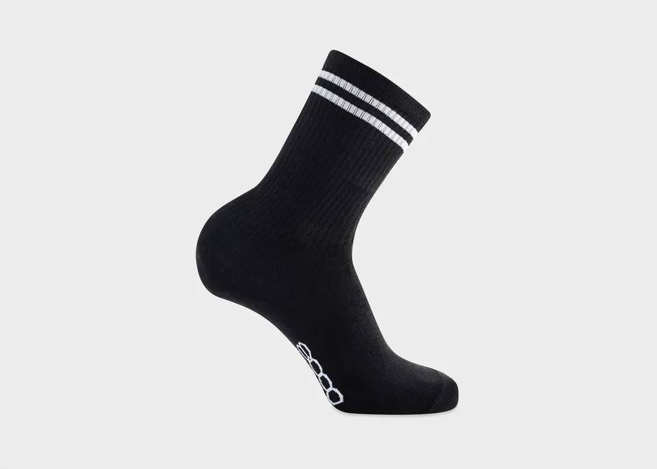 8000kicks-striped-hemp-socks-black-hanfsocken image 1