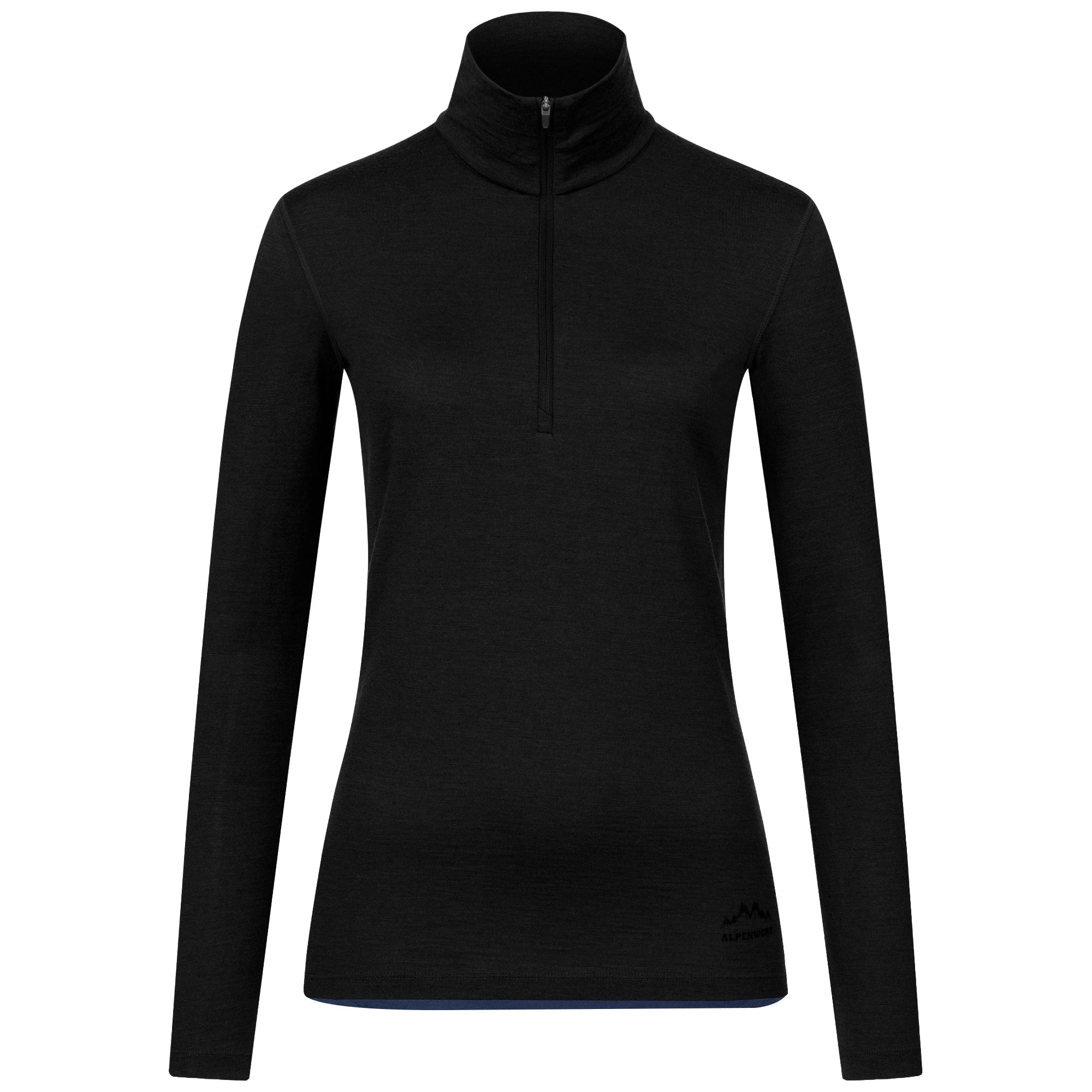 alpenwert-langarmshirt-damen-100-merino-mit-zip-230-g-m image 8