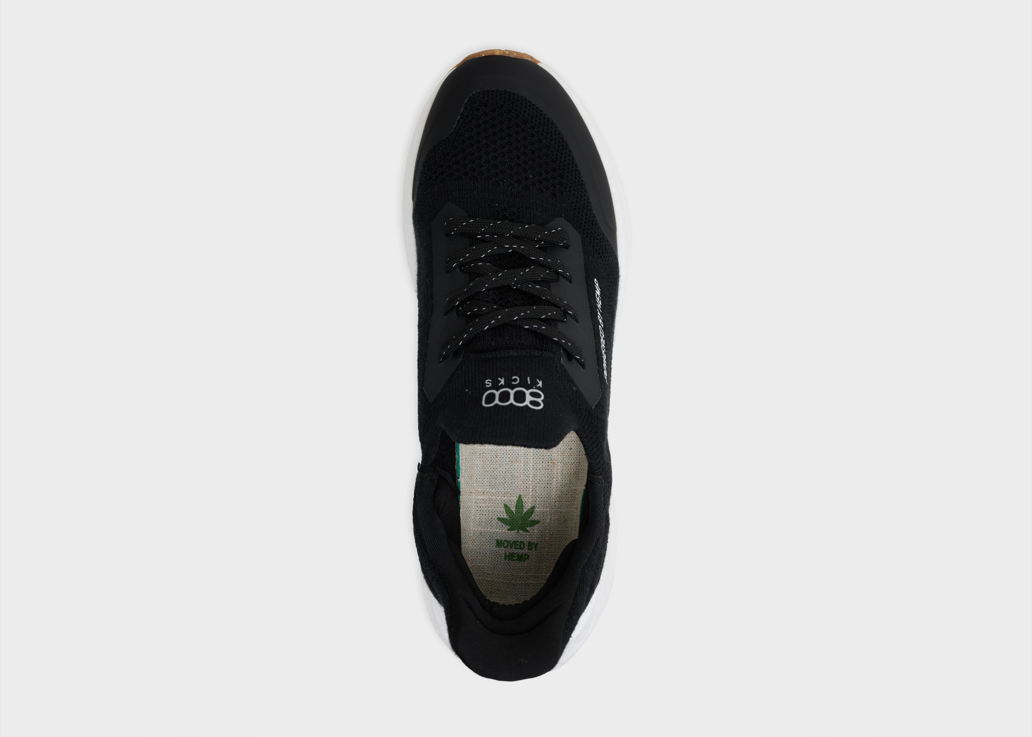 8000kicks-runners-herren-nachhaltiger-hanf-sneaker-black-and-white image 3