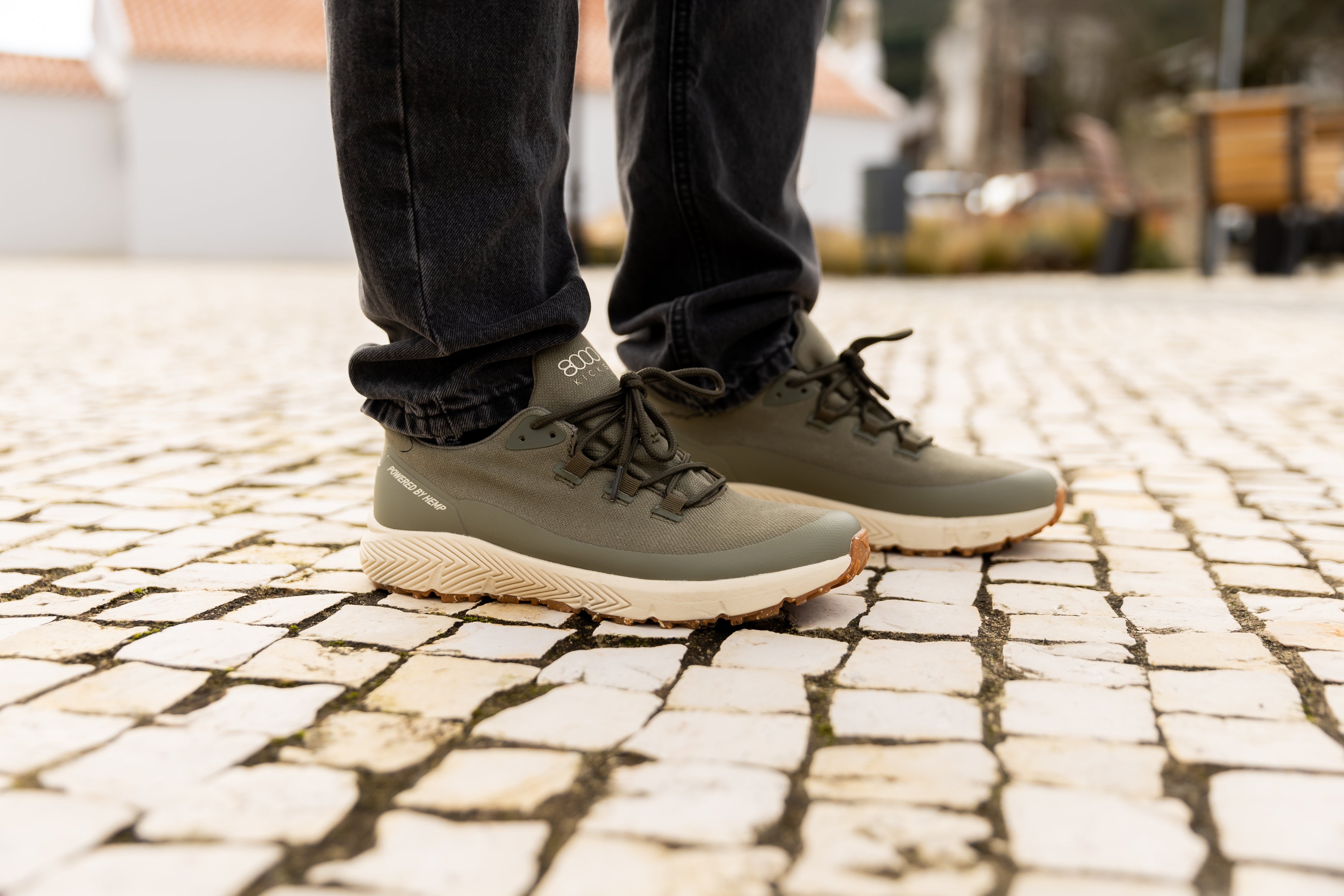 8000kicks-trekker-damen-und-herren-wasserdichter-hanf-sneaker-dark-green image 6