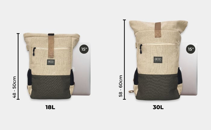 8000kicks-everyday-hanf-rolltop-rucksack-18-30l-beige-gr-n-mit-laptopfach image 8