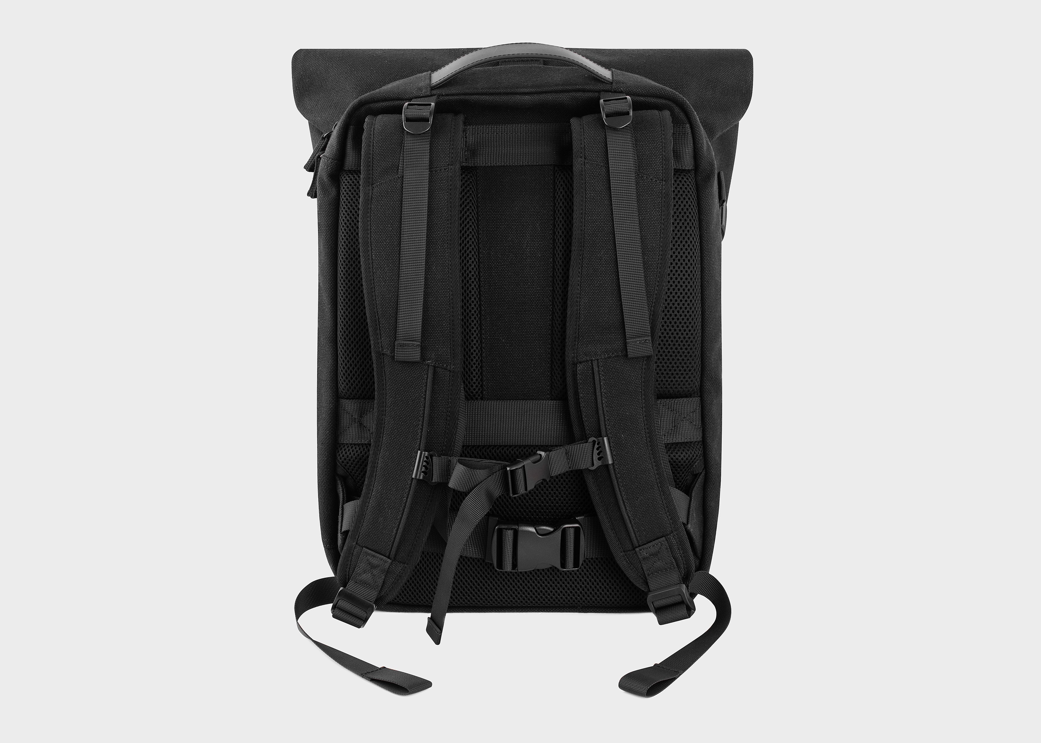 8000kicks-nomad-hanf-rolltop-rucksack-20-45l-full-black-wasserabweisend image 3
