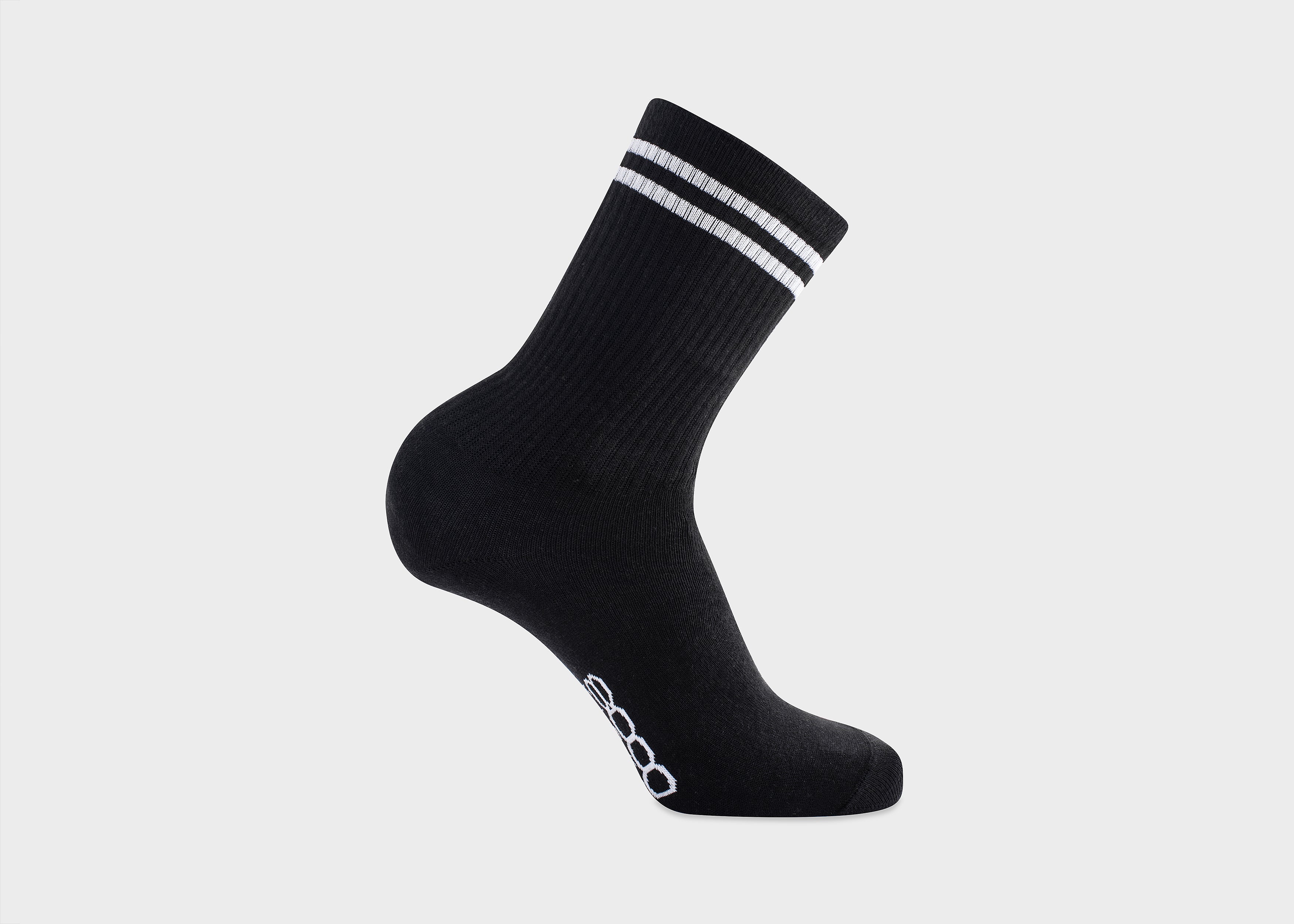 8000kicks-striped-hemp-socks-black-hanfsocken image 1