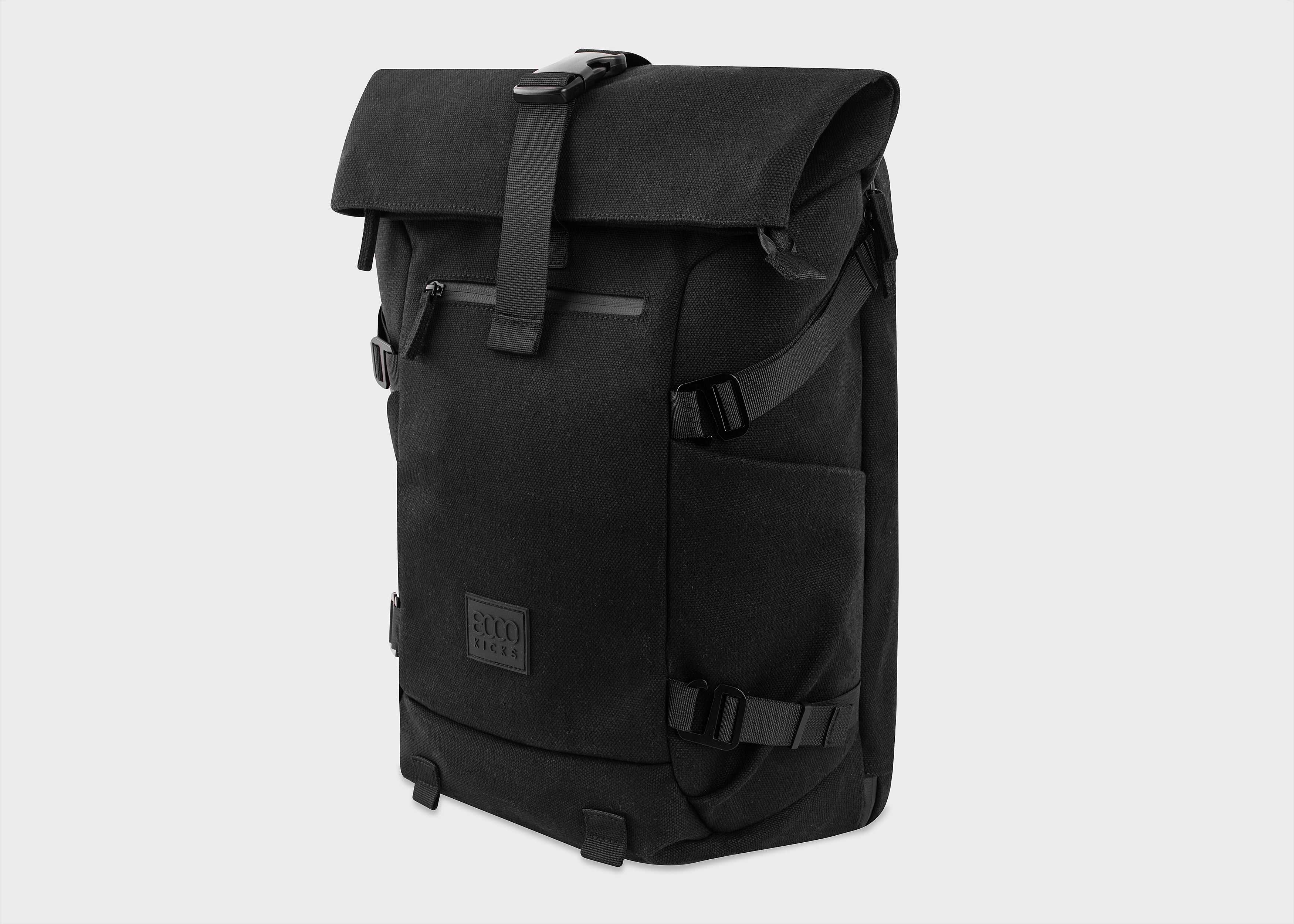8000kicks-nomad-hanf-rolltop-rucksack-20-45l-full-black-wasserabweisend image 2