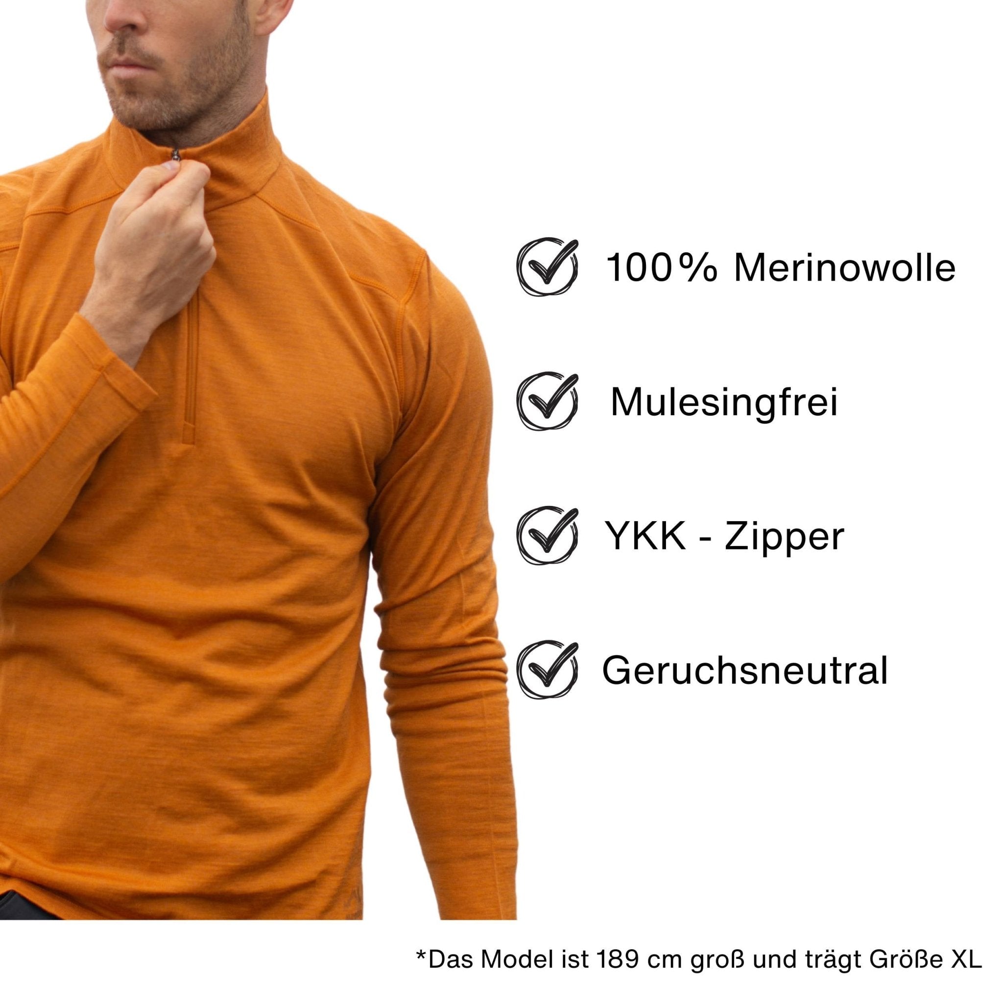 alpenwert-langarmshirt-herren-100-merino-mit-zip image 2