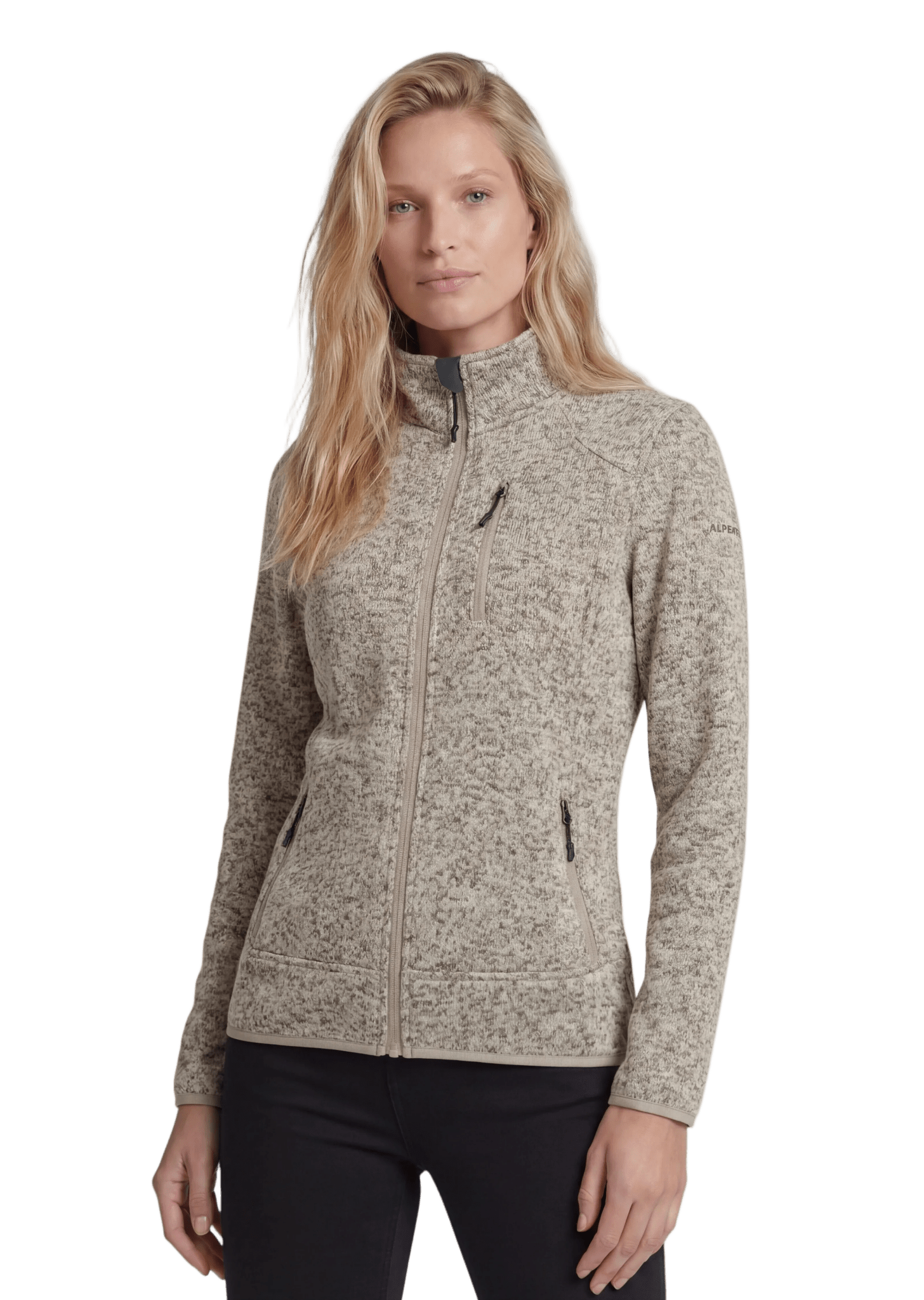 alpenwert-fleecejacke-damen-mit-knit-tech image 2