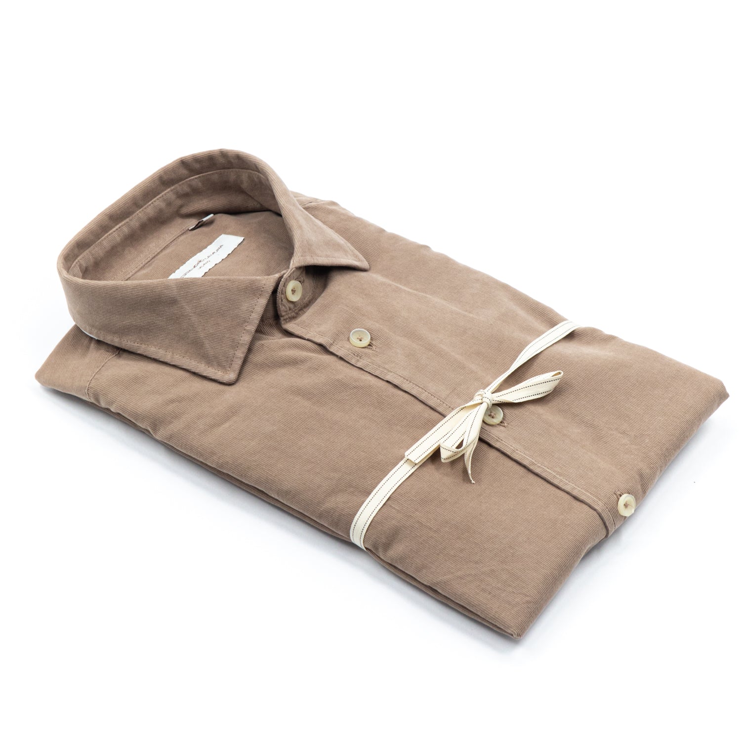 alessandro-lamura-camicia-tinta-unita-hemd-herren-tortora-samt-baumwolle image 1