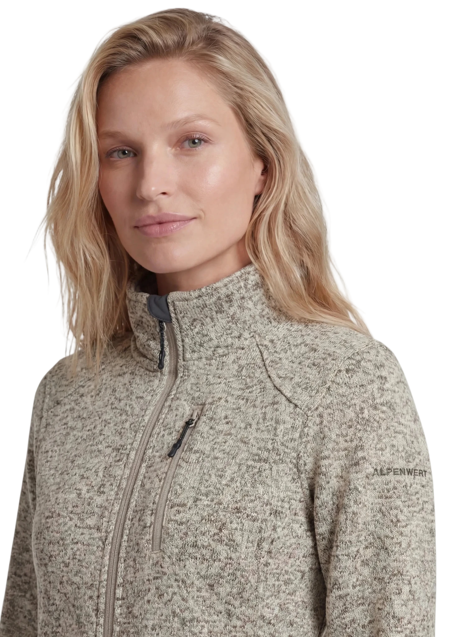 alpenwert-fleecejacke-damen-mit-knit-tech image 3