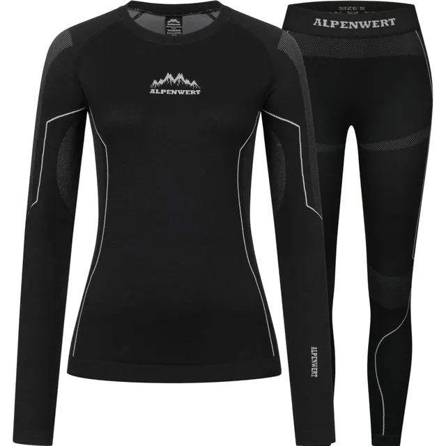 alpenwert-thermounterw-sche-damen-set-oberteil-hose-mit-daumenloch image 1