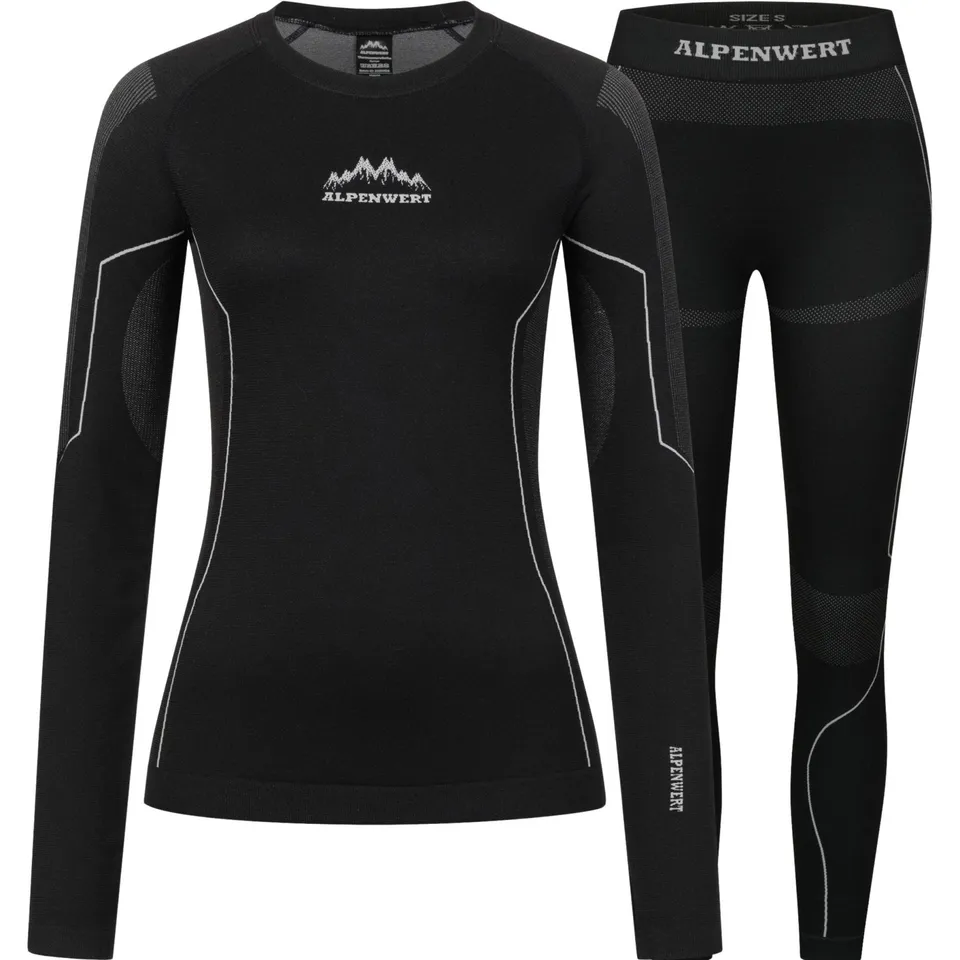 alpenwert-thermounterw-sche-damen-set-oberteil-hose-mit-daumenloch image 1