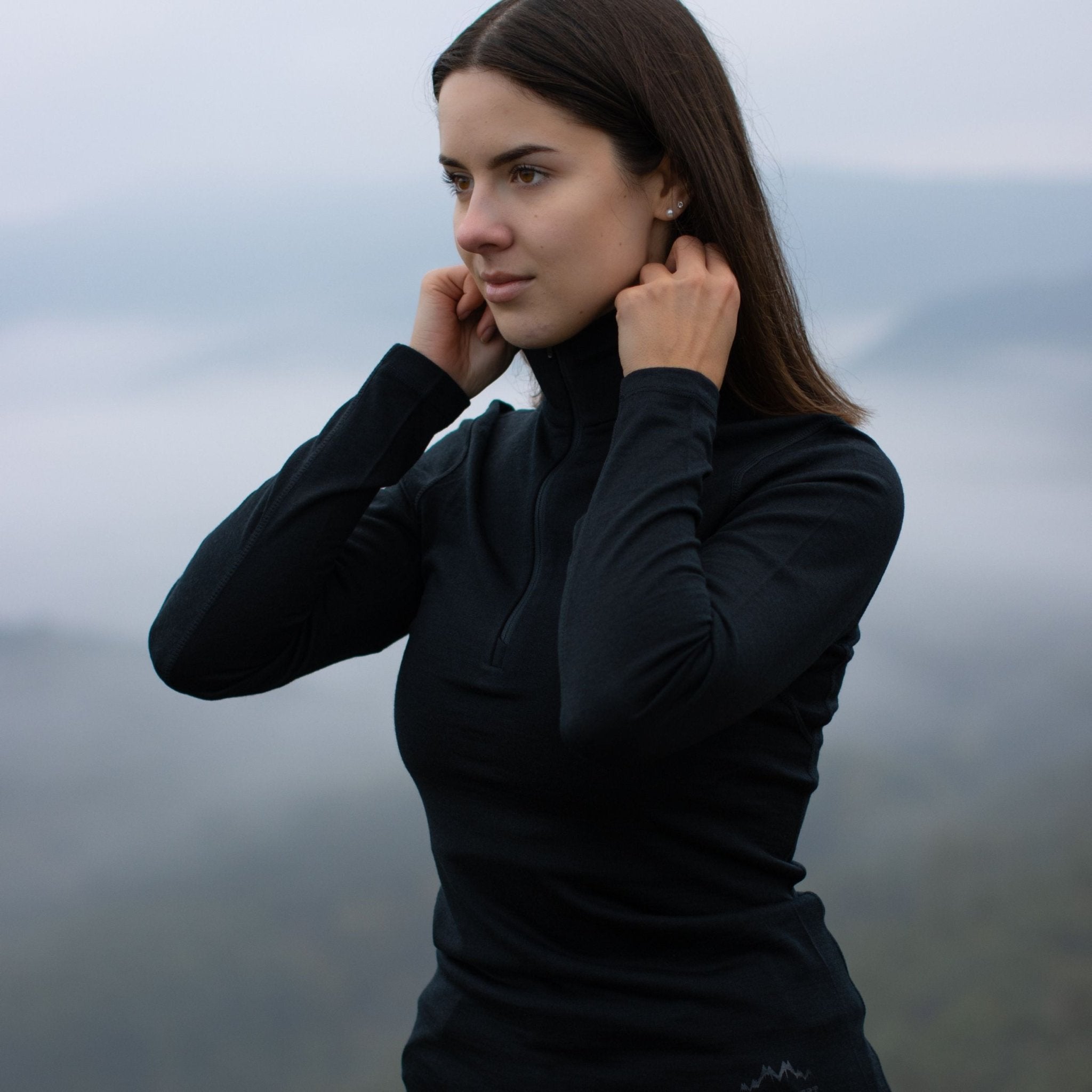 alpenwert-langarmshirt-damen-100-merino-mit-zip-230-g-m image 4