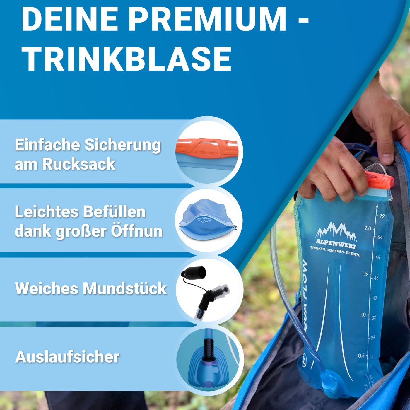 alpenwert-trinkblase-mit-trinkschlauch-bpa-frei-ultraleicht image 3
