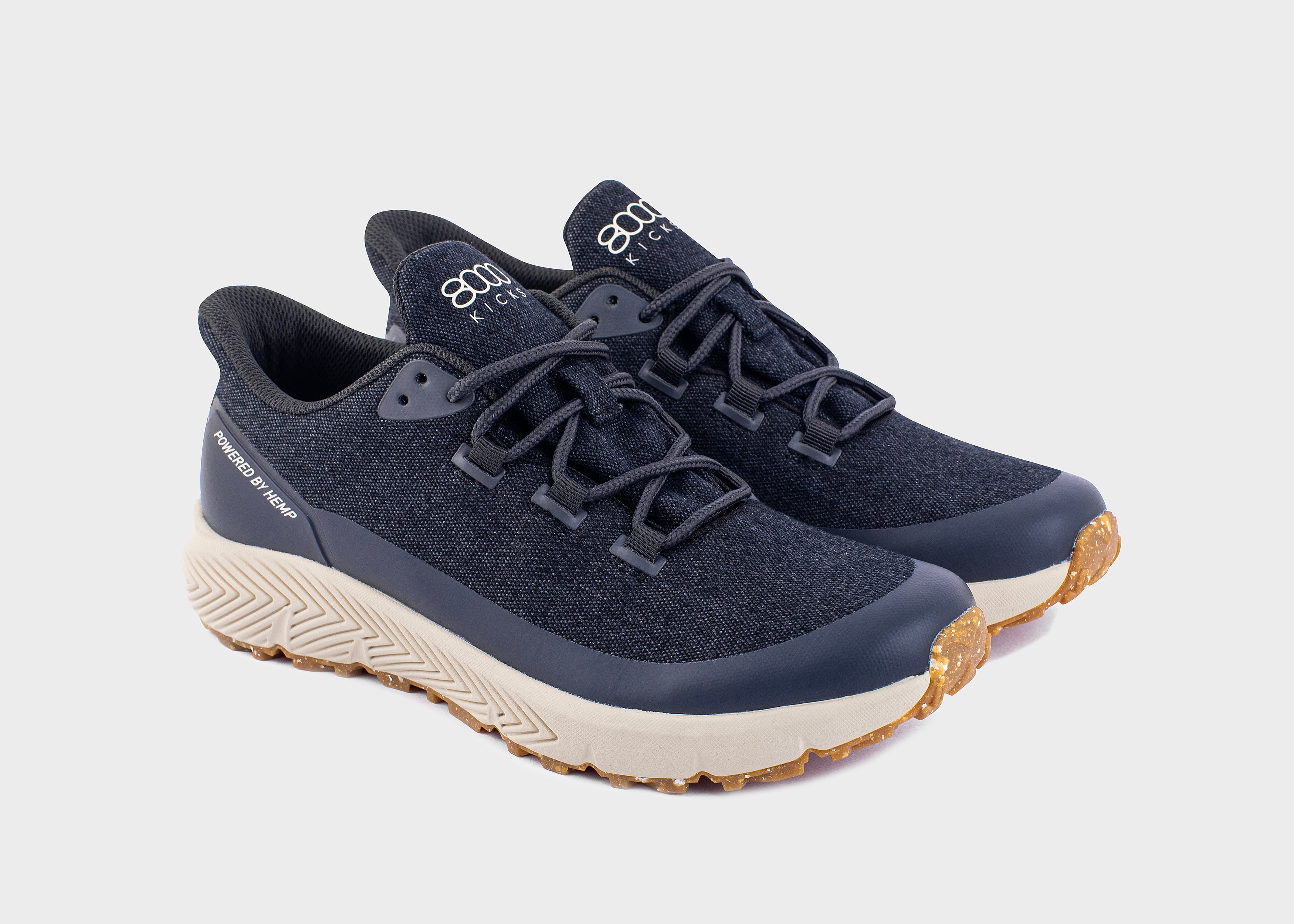 8000kicks-trekker-damen-wasserdichter-hanf-sneaker-navy-blue image 2