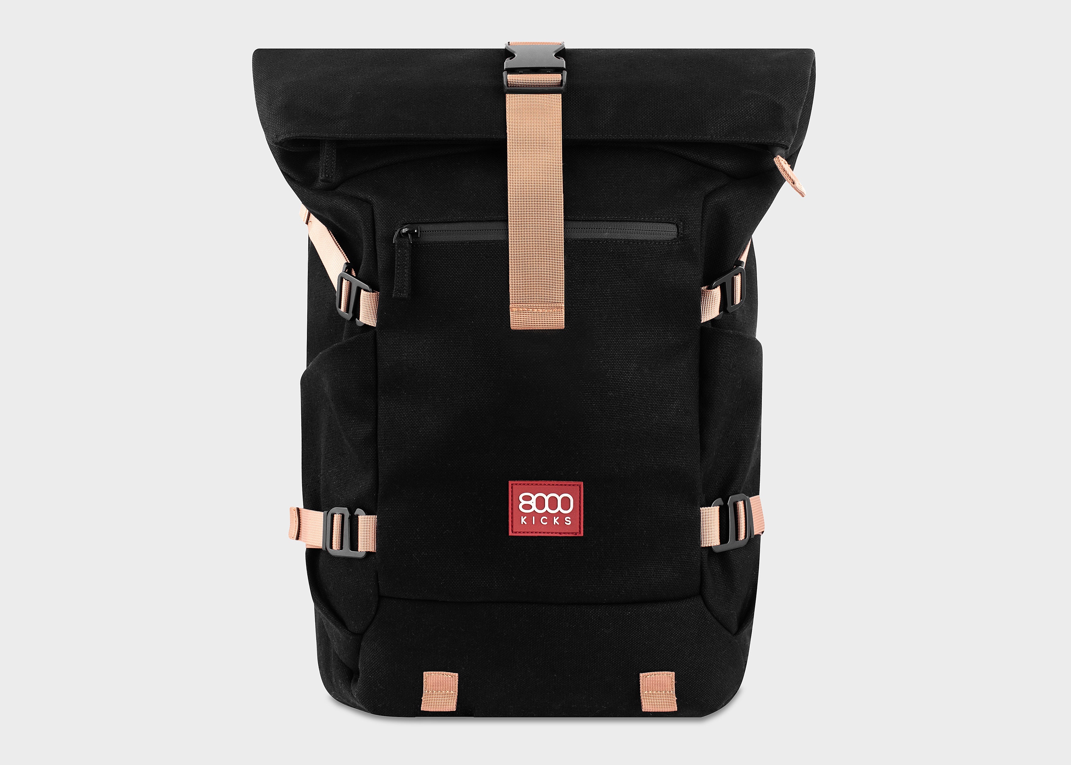 8000kicks-nomad-hanf-rolltop-rucksack-20-45l-schwarz-wasserabweisend image 1