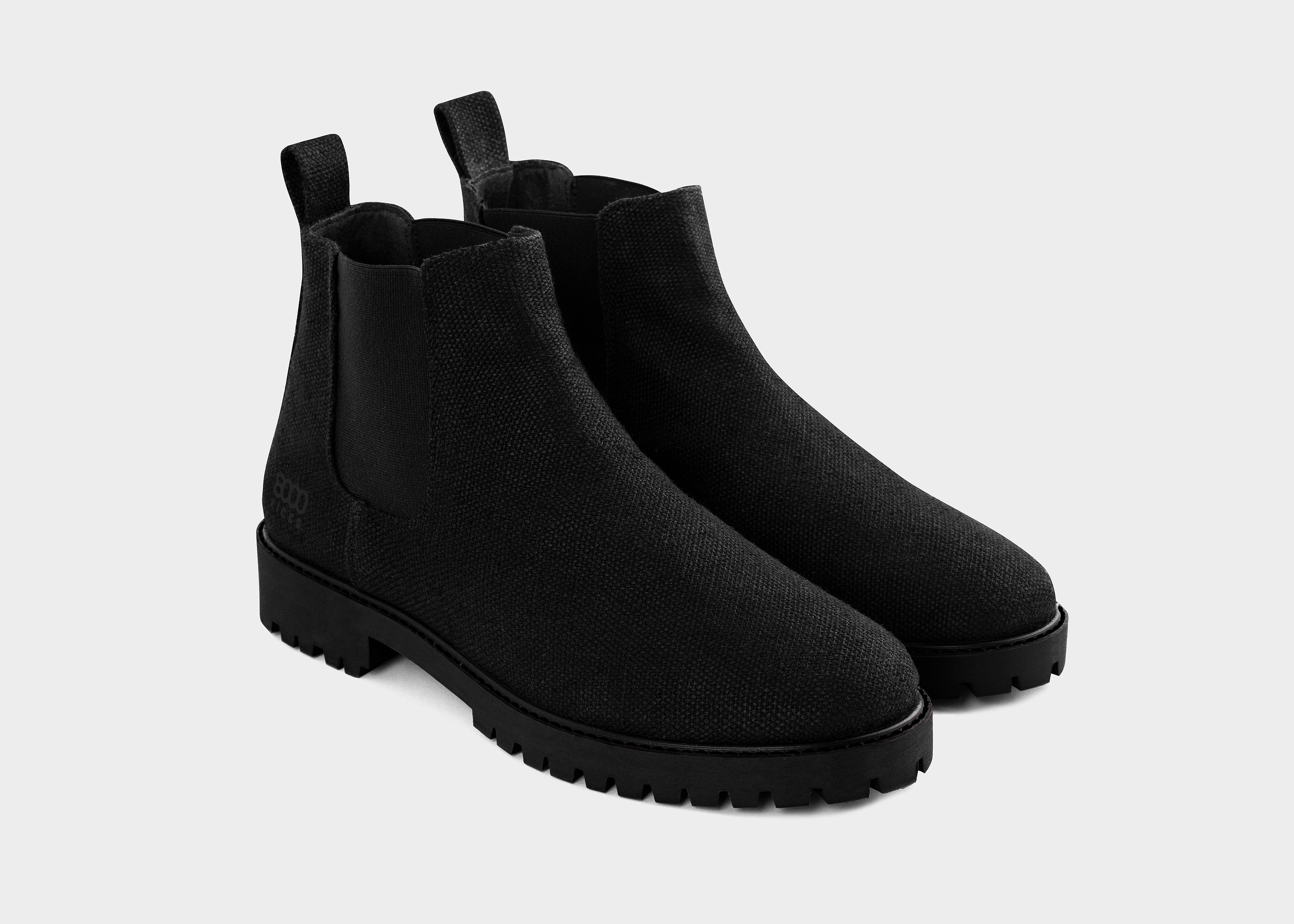 8000kicks-the-crossover-hemp-chelsea-damen-full-black image 2