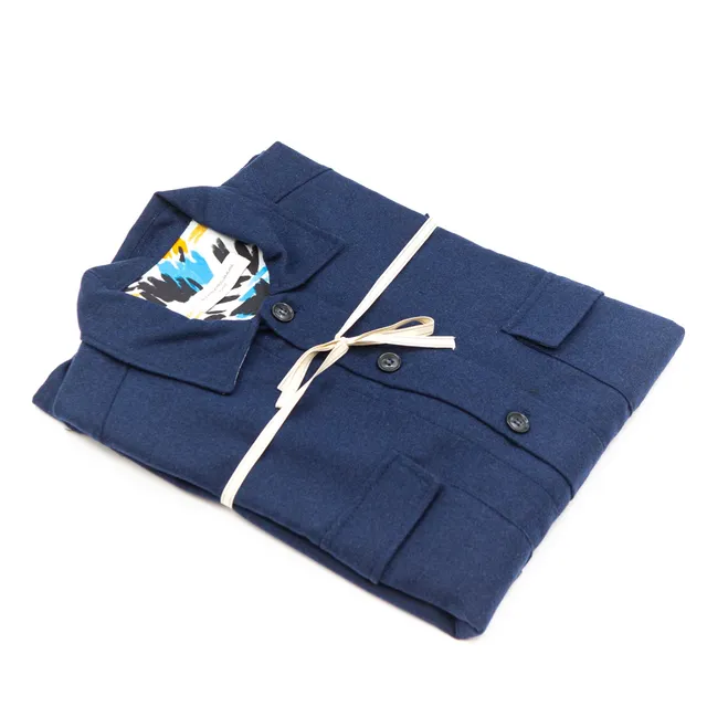 alessandro-lamura-giacca-camicia-blu-herren-overshirt-mit-kontrast-futter image 1