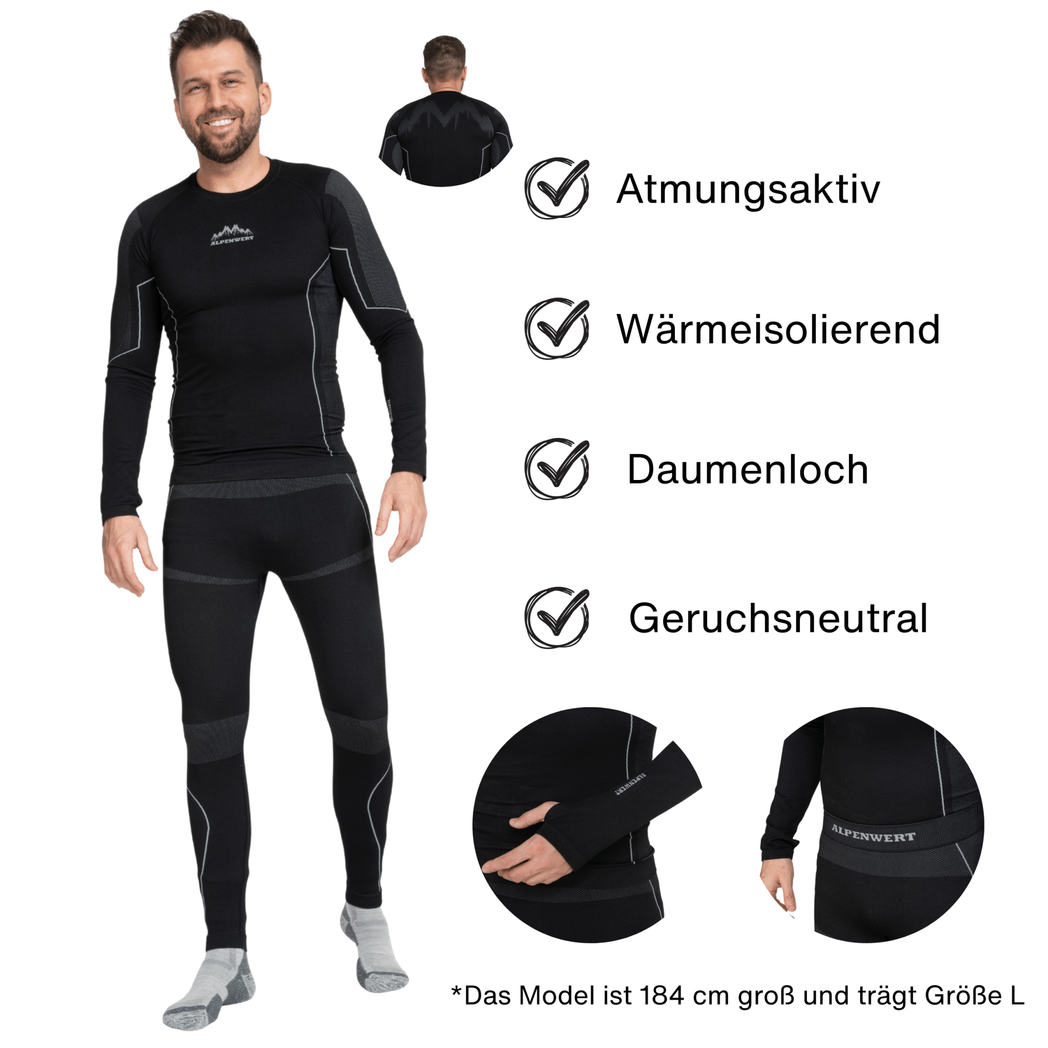 alpenwert-thermounterw-sche-herren-set-oberteil-hose-mit-daumenloch image 2