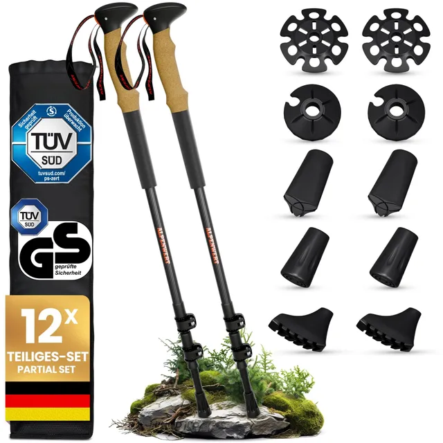 alpenwert-teleskop-wanderst-cke-65-135-cm-carbon-aluminium image 1