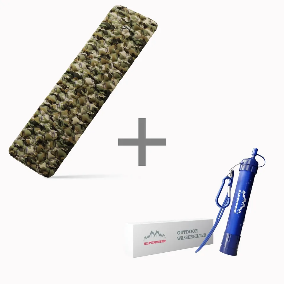alpenwert-outdoor-isomatte-mit-gratis-wasserfilter image 1