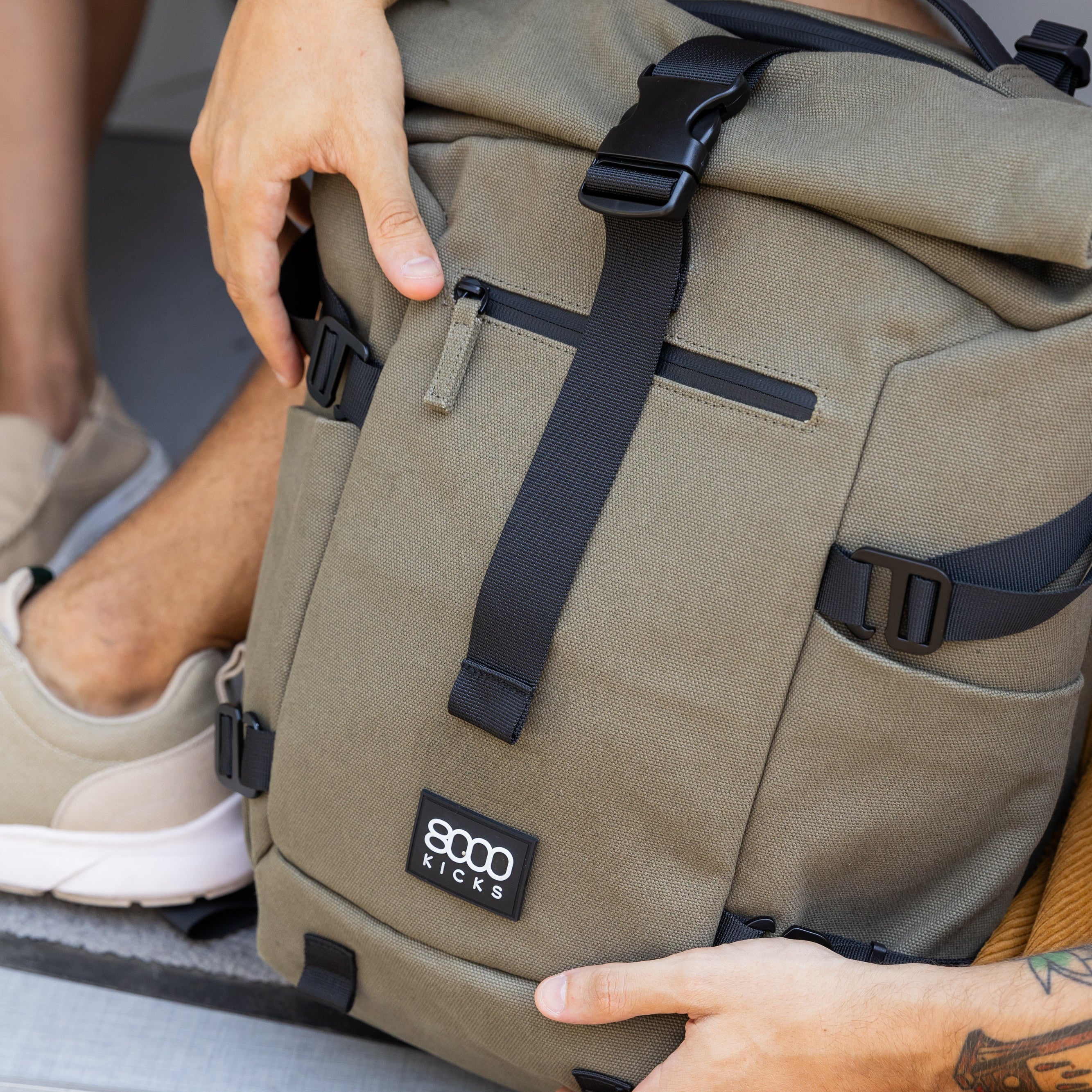 8000kicks-nomad-hanf-rucksack-dark-green-20-45l-rolltop image 6