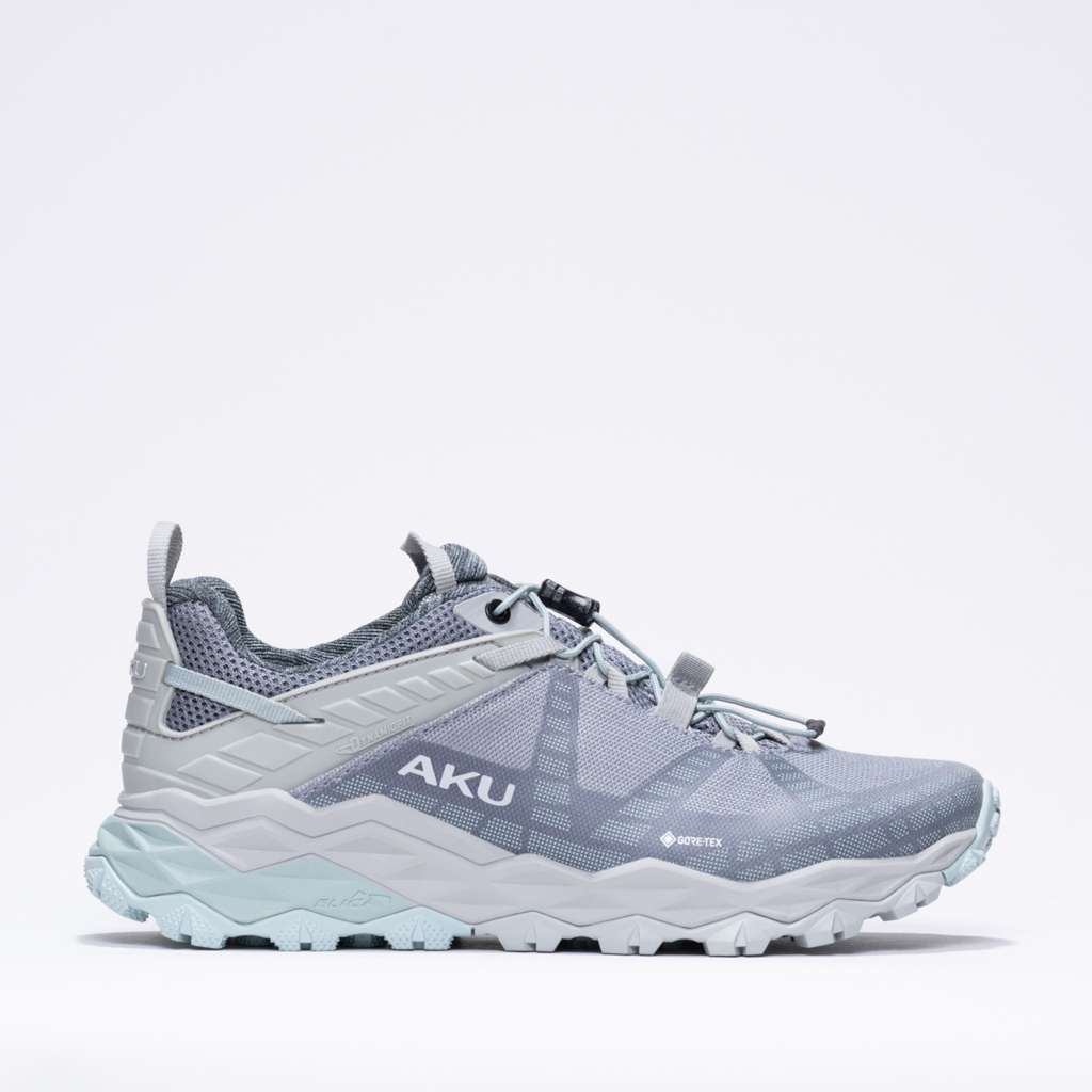 aku-flyrock-gtx-ws-damen-fast-hiking-viola-chiaro-verde-acqua image 2