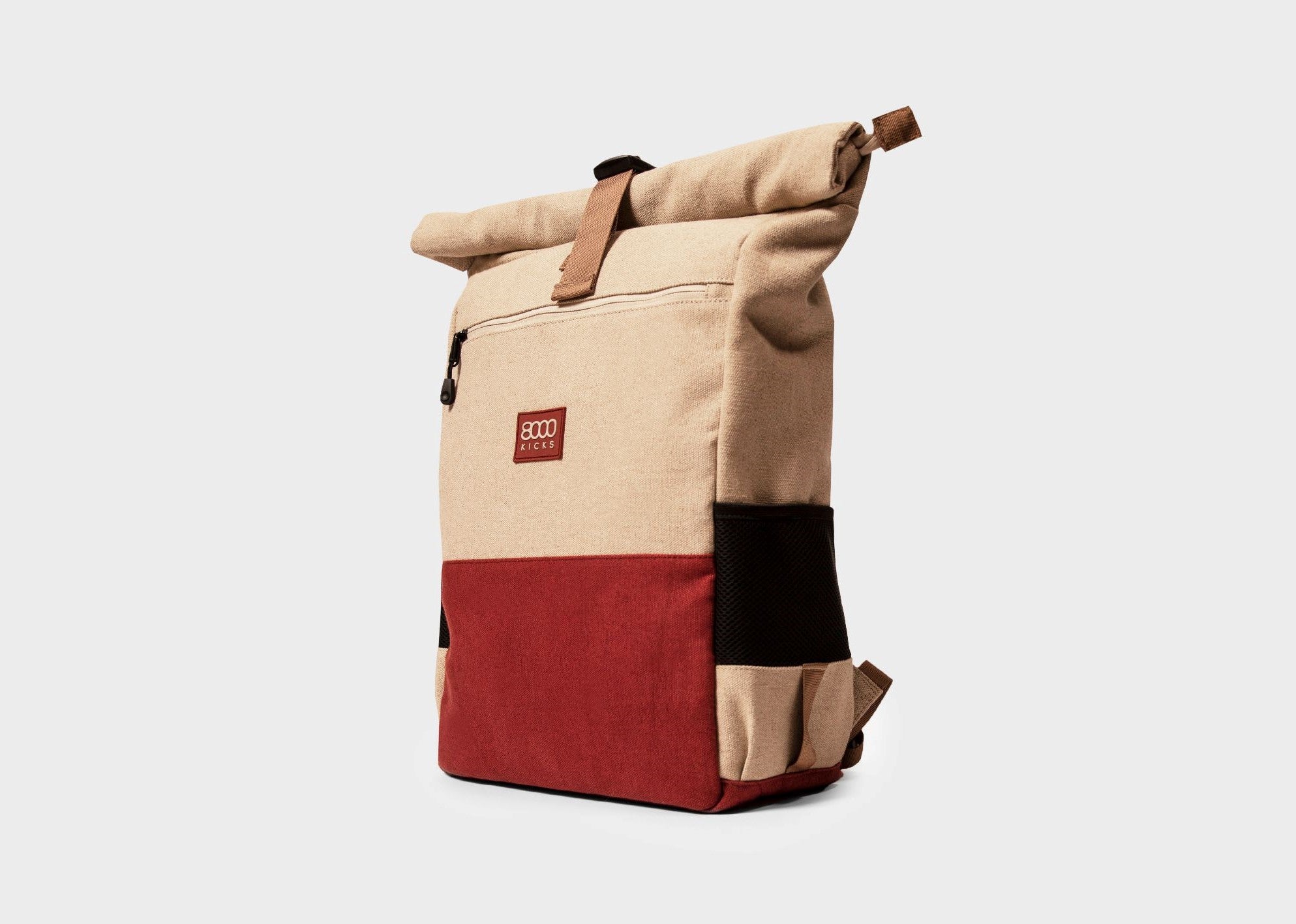 8000kicks-everyday-hanf-rucksack-beige-red-18-30l-mit-usb image 2