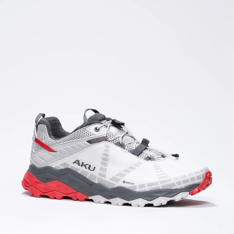 aku-flyrock-gtx-fast-hiking-schuh-herren-grigio-chiaro-rosso image 1